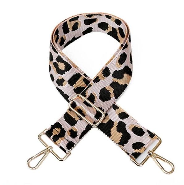 

bag parts accessories leopard print adjustable handbag shoulder strap replacement with swivel hooks 20ca1014995, Black