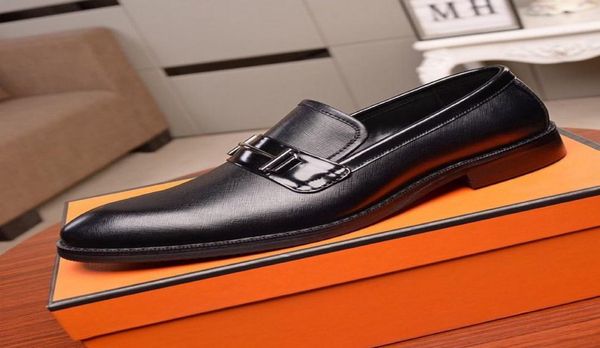 

new arrivals 2020 brand men shoes luxury designer black genuine leather oxfords dress shoes mens loafers pointed toe wedding shoes5999524