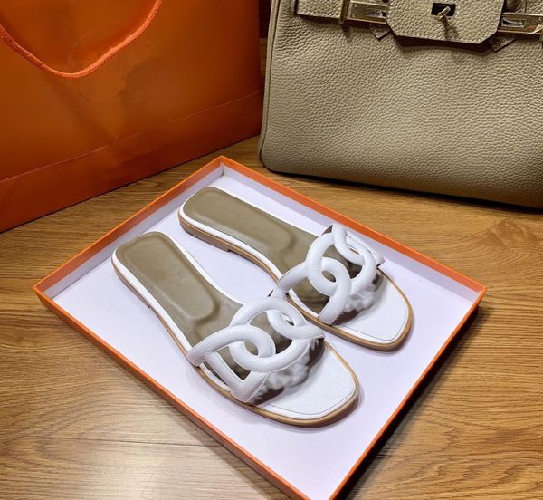 

2022 luxury flat genuine leather fashion sandals women pig nose slippers summer slides ladies beach sandal party wedd1049642, Black