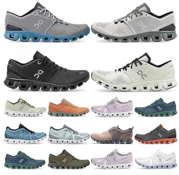

2023 on cloud casual shoes mens designer clouds x running sneakers federer workout and cross trainning shoe ash black alloy grey aloe storm