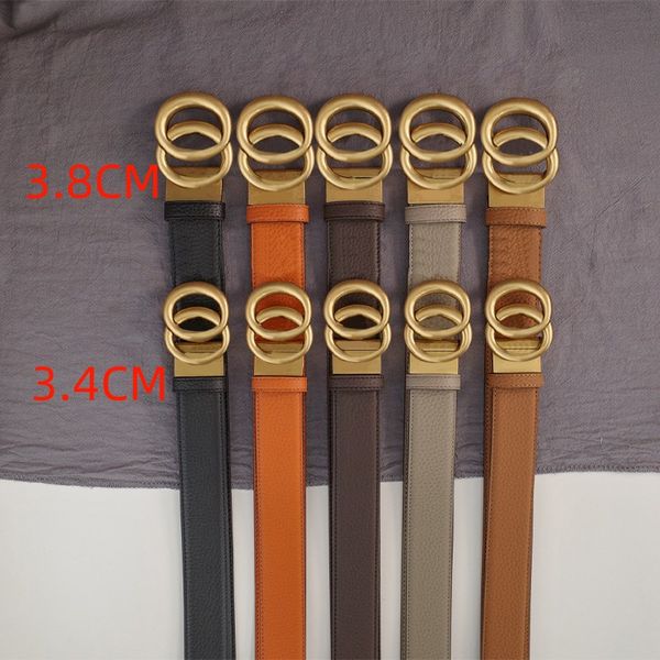 

Designer Belt Genuine Leather Belts Width 3.4cm Or 3.8CM Classic Needle Buckle Accessories 10 Options To Choose From, A2