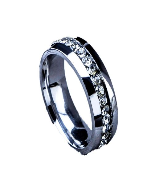 

10 pcs whole jewelry lots czech rhinestones stainless steel rings 55117712639, Silver