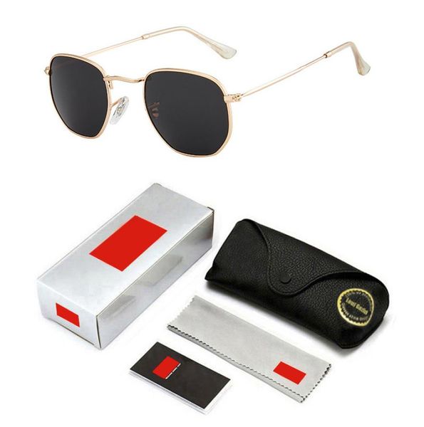 

hexagon glasses fashion ray sunglasses men women mens designer classic female mirror eyewear brand ban sun glasses driving 35487361479, White;black