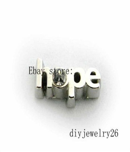

10pcs hope floating charms for living memory locket fc10098842190, Bronze;silver