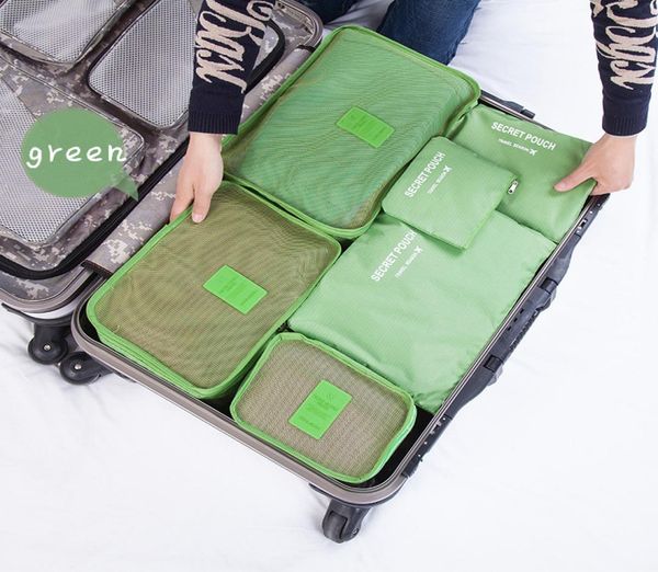 

new korean travel bag waterproof nylon clothing underwear network package storage bag suitcase 6 piece6532271