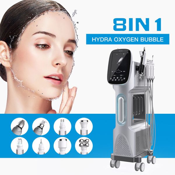 

new aqua star 9 in1 multifunction dermabrasion super bubble pen cleaner facial microdermabrasion machine blackhead remover oxygen jet water, Black;white