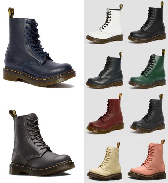 

2020 dr martins 2976 leather fur chaussures boots 1460 winter snow booties doc shoes martin sneakers triple black white red men wo3350411