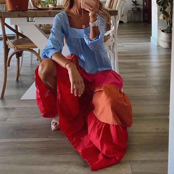 

night market early autumn folds are thin and irregular split hip long sleeve dress women 210416 zz, White