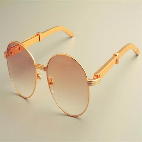 

2019 new round frame sunglasses 19900692 sunglasses retro fashion sun visor stainless steel metal temple 242d, White;black
