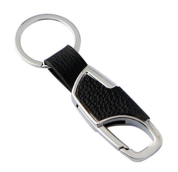 

leather men keychain bag pendant elegant business car key chain ring holder jewelry5407954, Silver