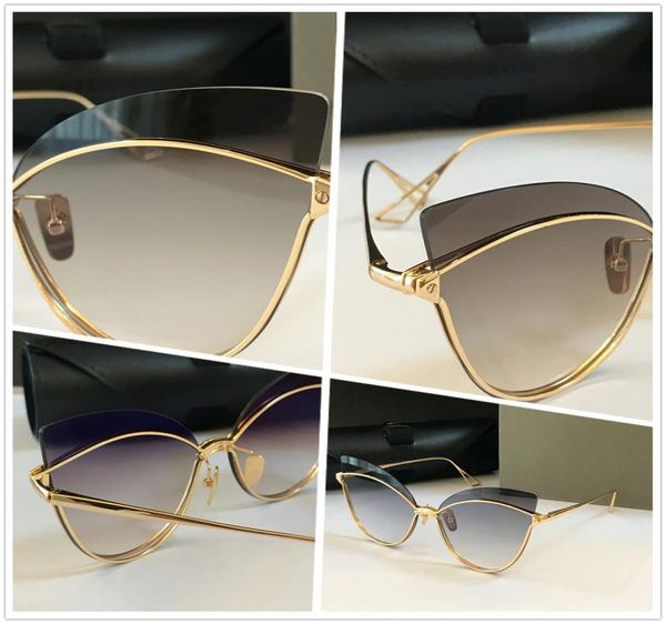 

women luxury designer sunglasses cat eye gold frame glass big oversized sunglasses ladies eyewear shades trendy sunglass3461827, White;black