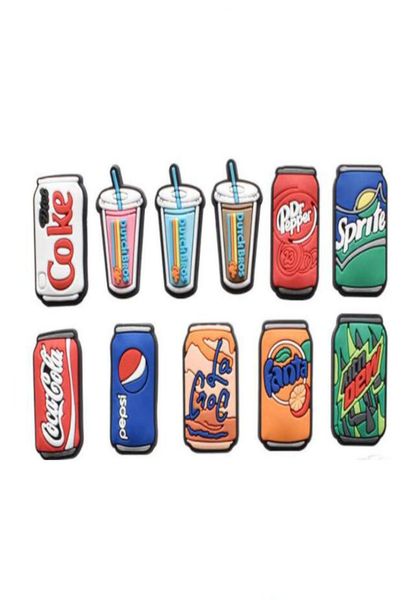 

cartoon drink pvc shoecharms buckle soft rubber hole garden shoe decoration bracelet wristband accessories7872880, White;pink