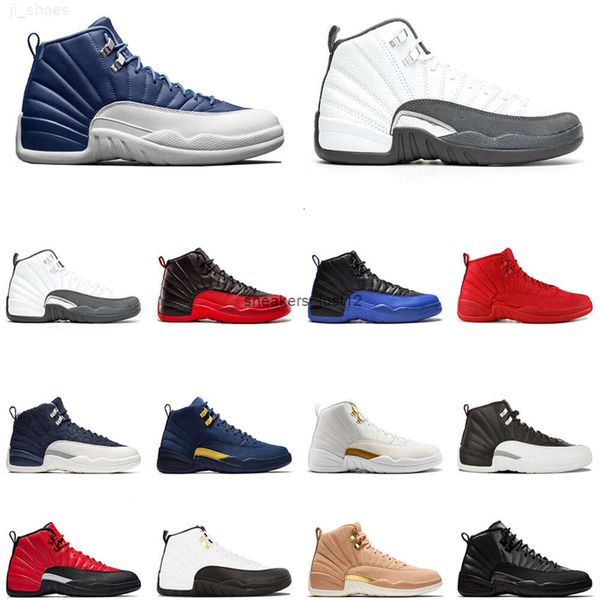 

new mens basketball shoes 12s indigo 12 university gold dark grey flu game taxi jumpman trainer outdoor sneakers