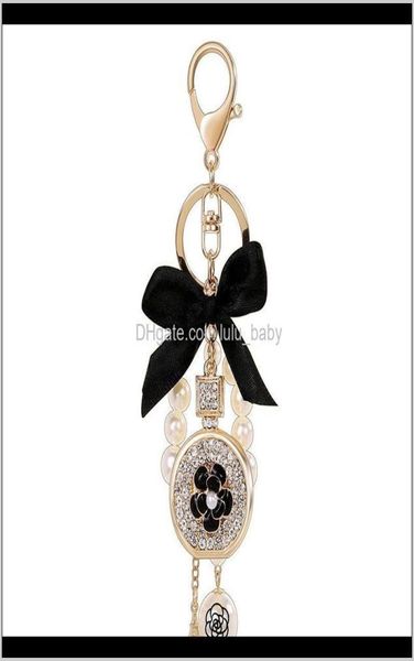 

lovely cute bow pearl flower perfume bottle fashion ins luxury designer diamond rhinestone bag charms tassel 8zlh6 nen2y3420635, Silver
