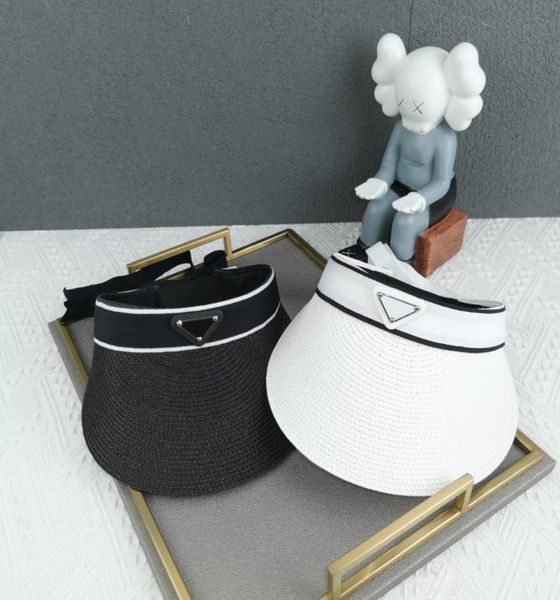 

sun visor women mens designer straw hat summer new empty hats womens visors casual beach bucket hat caps outdoor casquette nic3447457, Blue;gray