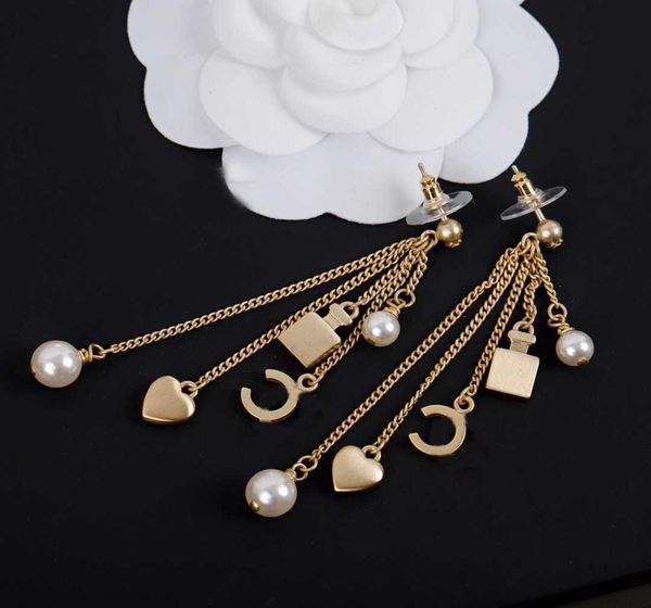 

drop earring with pearl and bottle shape for women wedding jewelry gift tassel design ps35953596967, Golden
