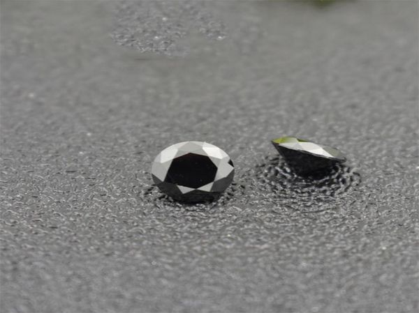 

3a small size black cz stone loose stone for jewelry making 0815mm round good cut lab created cubic zirconia 1000pcslot1945571