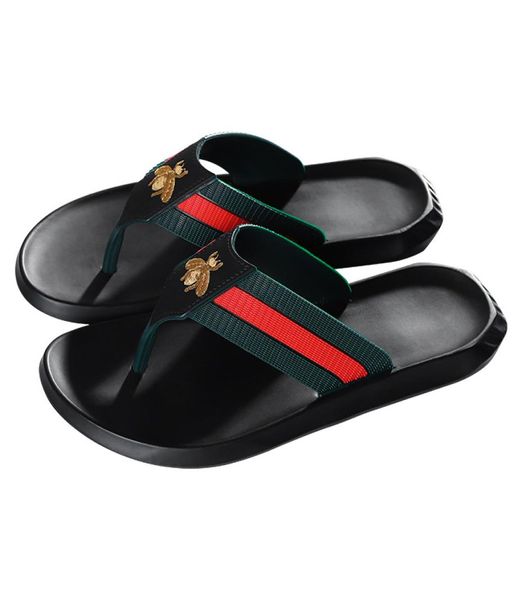 

summer trend boys039 slippers net red casual wear beach shoes wearresistant antiskid flip flop outdoor men sandals whole1750844, Black