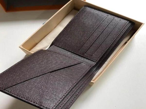 

classic fashion gentlemen short wallets for men clutch bag leather men women business card holders wallet with box2114336, Brown;gray