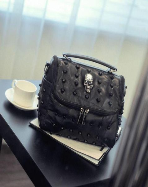 

evening bags valtis women split sheep leather messenger rivet skull tote handbag travel crossbody satchel purse handle shoulde2853142