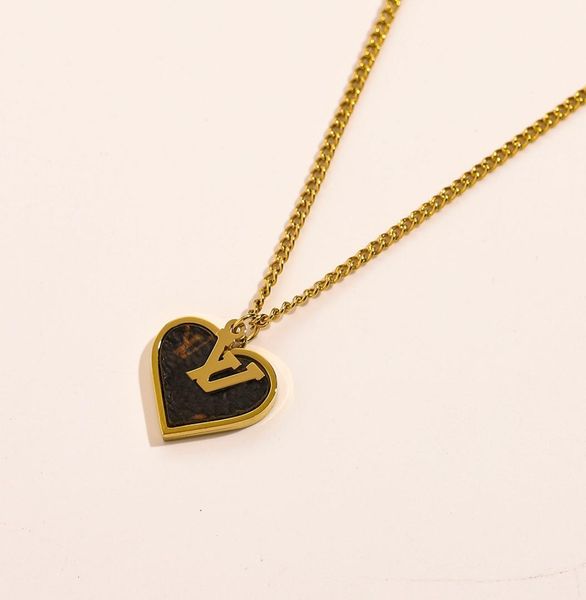 

womens design necklace faux leather 18k gold plated stainless steel necklaces choker chain letter pendant europe america fashion w5072408, Silver