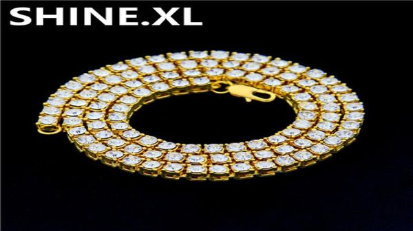 

bling bling new 1 row tennis necklacebracelet 202224 inch silver finish lab created diamonds 4mm iced out solitaires8928759