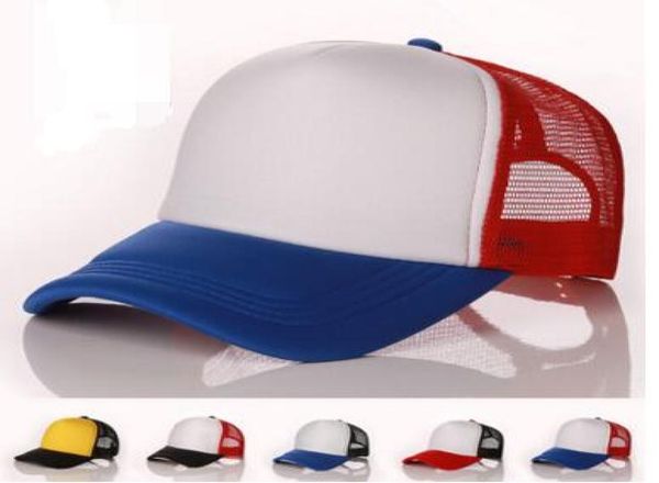 

blank trucker mesh hats spring summer snapback baseball caps for men plain foam net snap back baseball cap for women sun hat5319642, Blue;gray