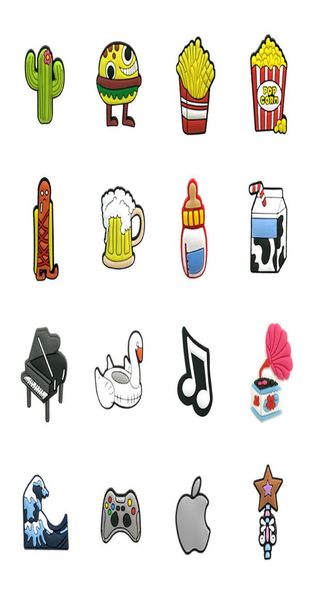 

plastic buttons game beer charms soft pvc coffee shoe charm accessories decorations custom jibz for shoes childrens gift8585552, White;pink