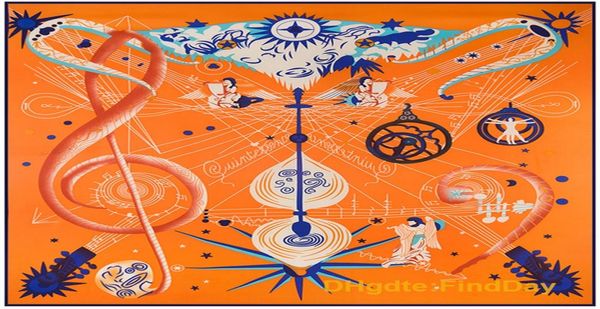 

the new h 130cm130cm note style silk twill shawl scarf angel ladies without logo good quality scarf9456178, Blue;gray