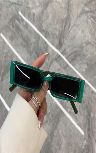 

rectangle frame fashion sunglasses 2021 hip hop vintage designer whole black shades glasses luxury for men and women uv400 0925875618, White;black