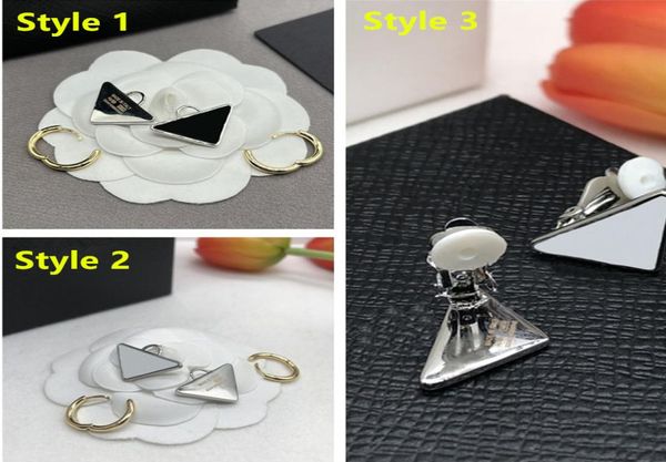 

women designer earrings girls ladies fashion famous letter triangle luxury couples individuality earring jewel2901194, Golden;silver