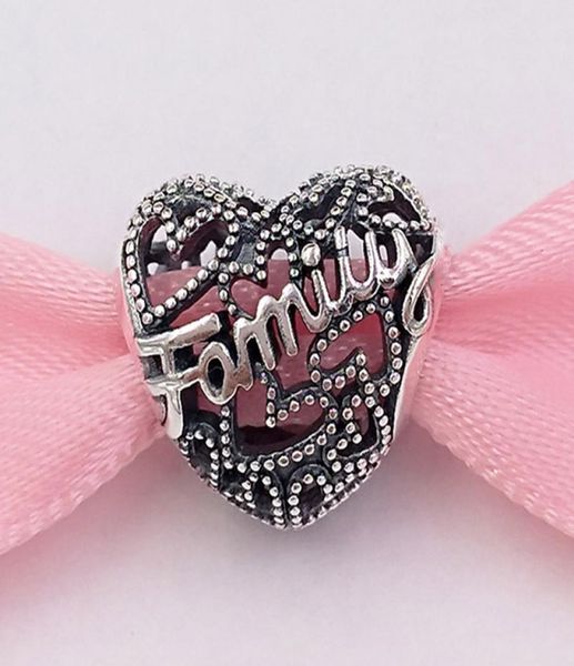 

andy jewel 925 sterling silver beads family heart charm charms fits european style jewelry bracelets & necklace 798571c007940640, Black