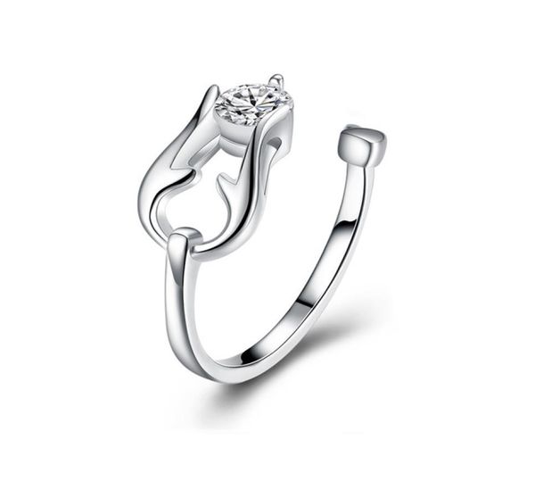 

brand new plated sterling silver trend scorpio ring dhsr933 us size open women039s 925 silver plate solitaire rings jewelry9693958, Golden;silver