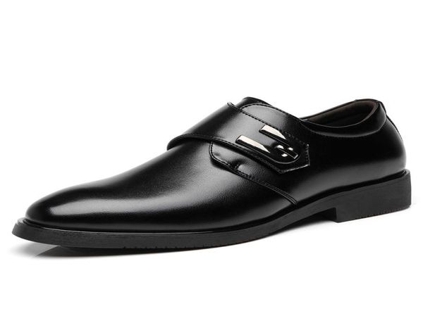

luxury men shoes leather fashion men business dress loafers pointy black shoes oxford breathable formal wedding shoes7342954