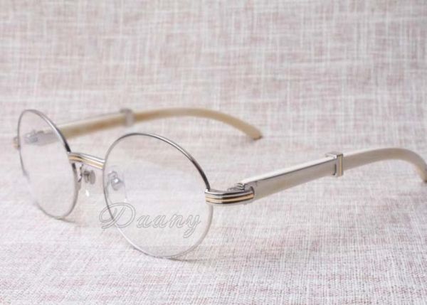 

2017 new retro round glasses 7550178 horn white eyeglasses men and women spectacle frame glasses size 5522135mm3849409, Silver