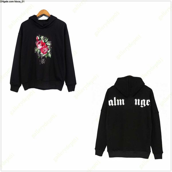 

mens designer hoodie hoodies broken embroidered hooded loose sweatshirts men and women with the same section of loose sweaters hoody hoodys, Black