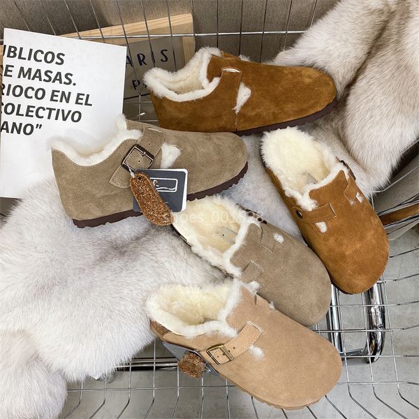 

Men Women birkens TOCK Designer Boston Clog clogs sabot sandal Slippers Leather Bag Head Pull Cork Flats Mules Woody Loafers For Men Women Lazy Slipper Sandals Slides, 12