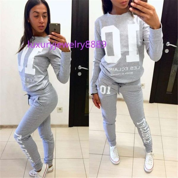

women 2 piece set hoodies sweatshirt jogging suits tracksuit gym pants trouser spring women sportwear sweatshirt leisure, White