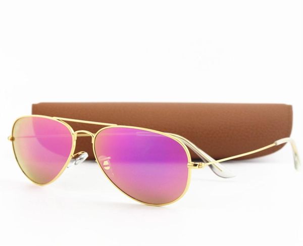 

fashion classic aviator sunglasses for men and women gold frame pink lens pilot sun glasses with box and case5188455, White;black