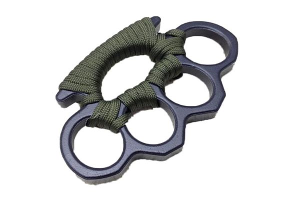 

new arival black alloy knuckles duster buckle male and female selfdefense four finger punches555251n5582964