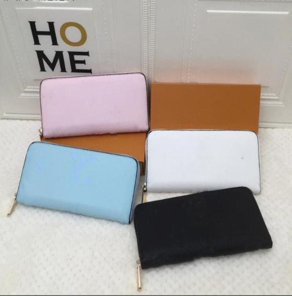 

whole lady long wallet multicolor coin purse card holder original women classic zipper pocke clutch bag2869058, Red;black