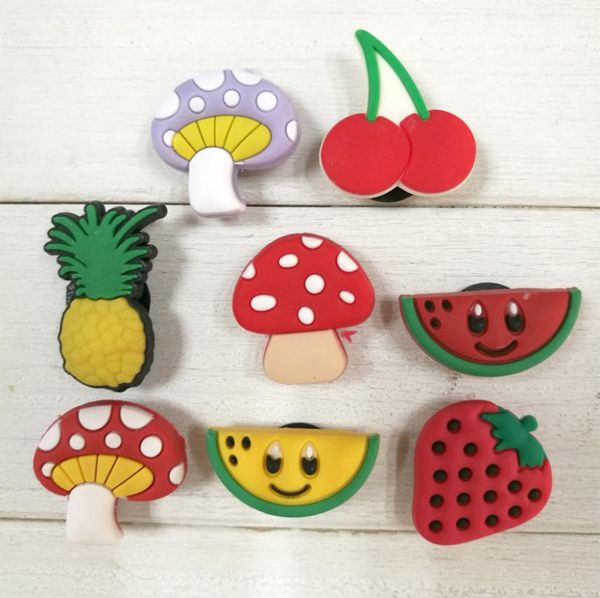 

40pcs fruits pvc shoe charms ornaments buckles fit for shoes bracelets charm decorationshoe accessories party gift 9617370, White;pink