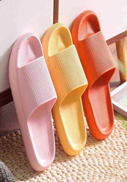 

slippers women thick platform cloud eva soft sole summer beach slide sandals leisure man bathroom antislip shoes 2203231916308, Black