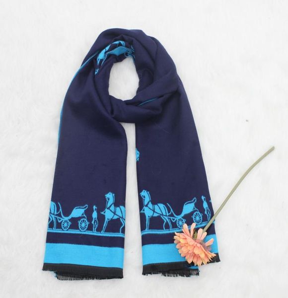 

2023 new tassel carriage scarves chain horse print doubleside paisley winter shawl women cashmere scarf hijab luxury thick warm b2877890, Blue;gray