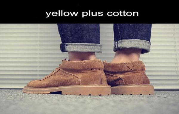 

men martin winter cotton boots working boots fashion shoes plus cotton genuine leather boots for mens ankle shoes zy9902082897, Black