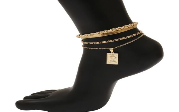 

charm iron chain new anklet bracelet for women men adjustable punk anklets shoe accessories barefoot sandals foot jewelry4822911, Red;blue