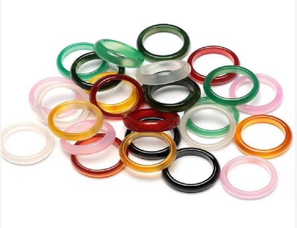 

natural agate multi color ring deli very0123456781777921, Silver