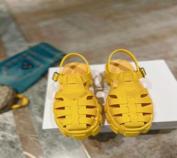 

2022 latest designer rubber sandals monolith soles black white hollow shoes comfortable cute mary jane granny shoes size 3541339367