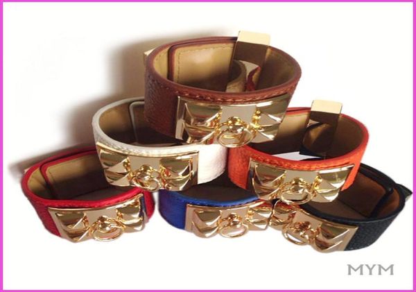 

vintage pu leather h bracelets for women cuff bangles men gold buckle wristband pulseras hombre male accessories jewelry1642299, Black