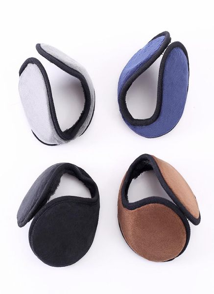 

ball caps 20 pcslot plush warm earmuffs men039s winter thick solid color cloth ear warmer protection6416605, Blue;gray